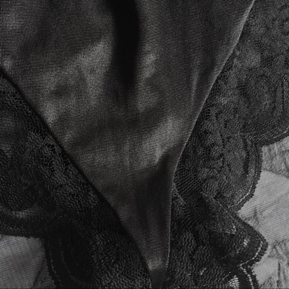 High Waist Satin Teddy - Picture 6 of 6